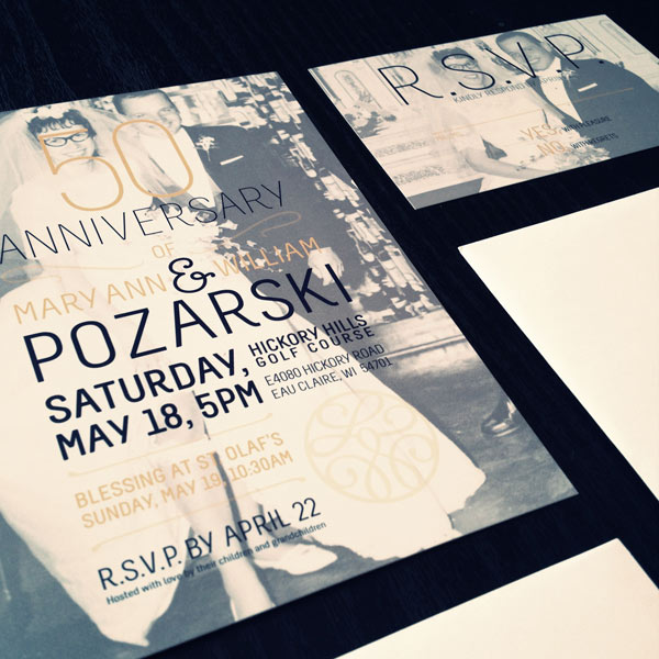 Pozarski 50th Anniversary Invitations